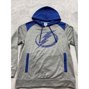 Tampa Bay Lightning NHL Team‎ Apparel Performance Hoodie Sweatshirt Size S Gray